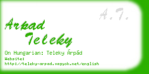 arpad teleky business card